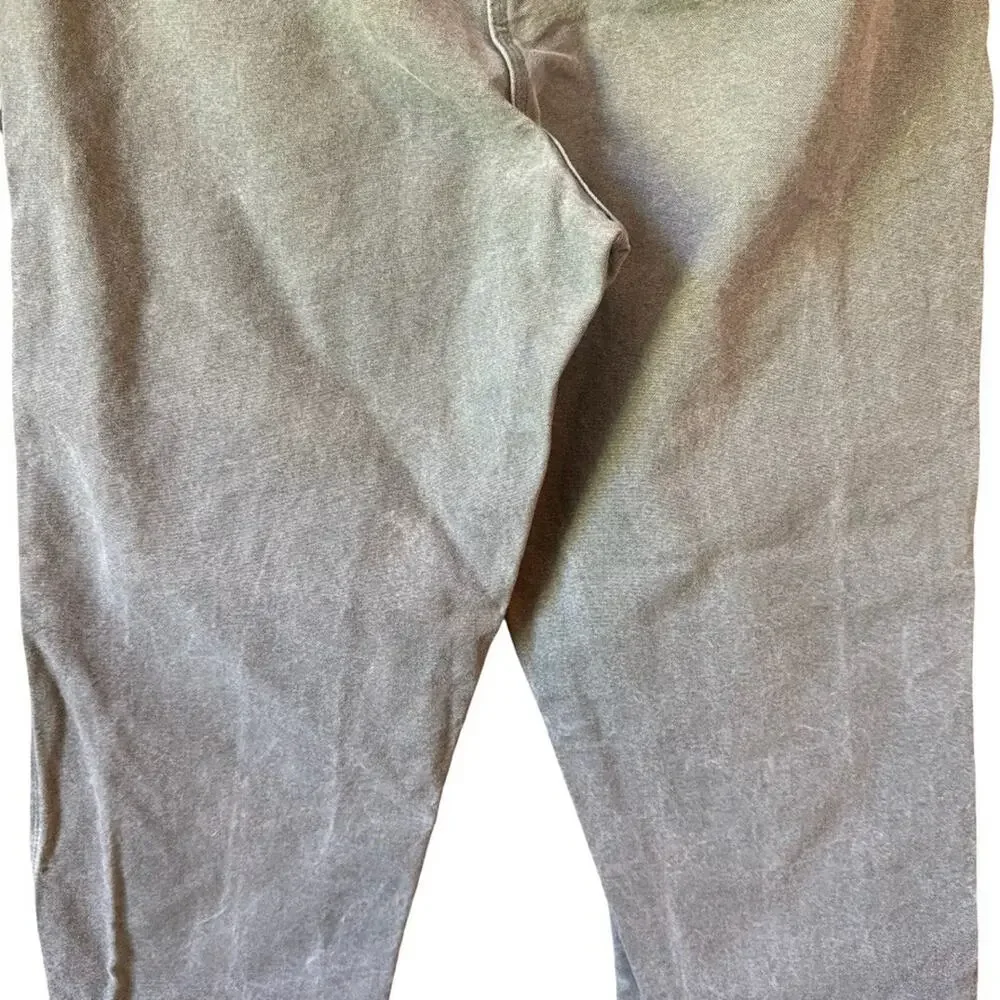 Orvis Vintage Duck Canvas Thick Green Pants Hiking Camping Workwear Mens 36 x 31